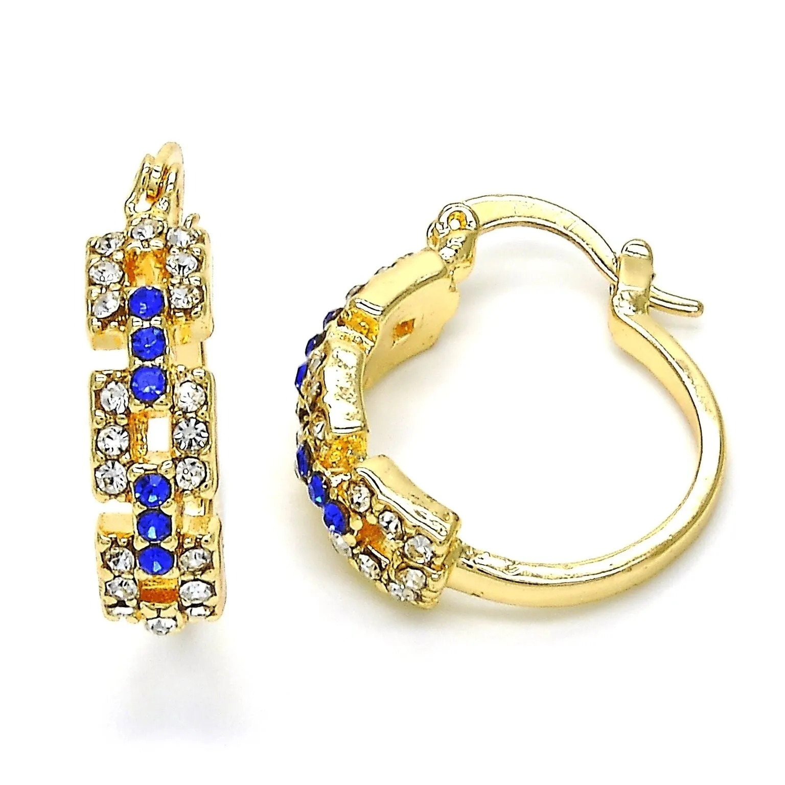 14K Gold Filled Blue Unique Shape Earrings