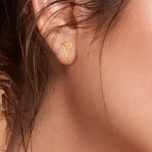 14KT Unique Shape Gold Stud Earrings From Online Exclusive