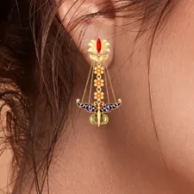 22k Gold Earrings With Gorgeous Hanging Butterfly Design From Mugdhaa Collection