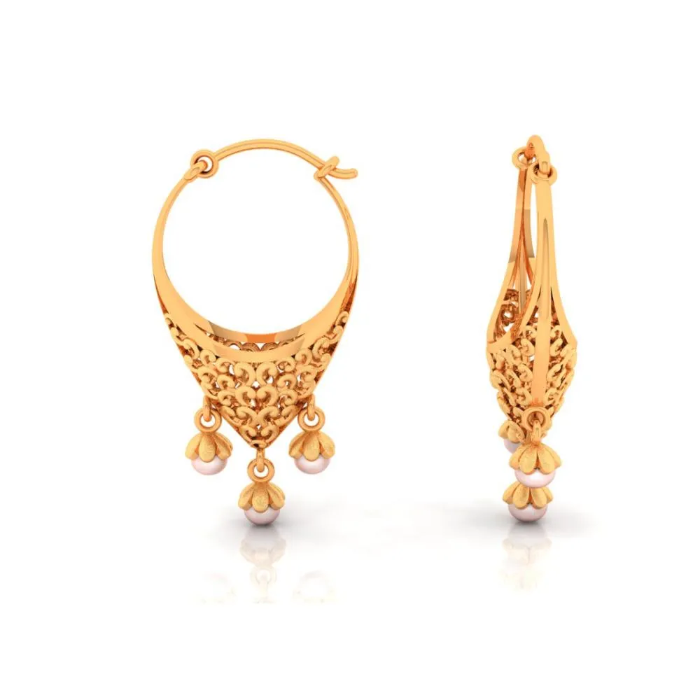 22k Unique Gold Earrings That Are Expertly Crafted