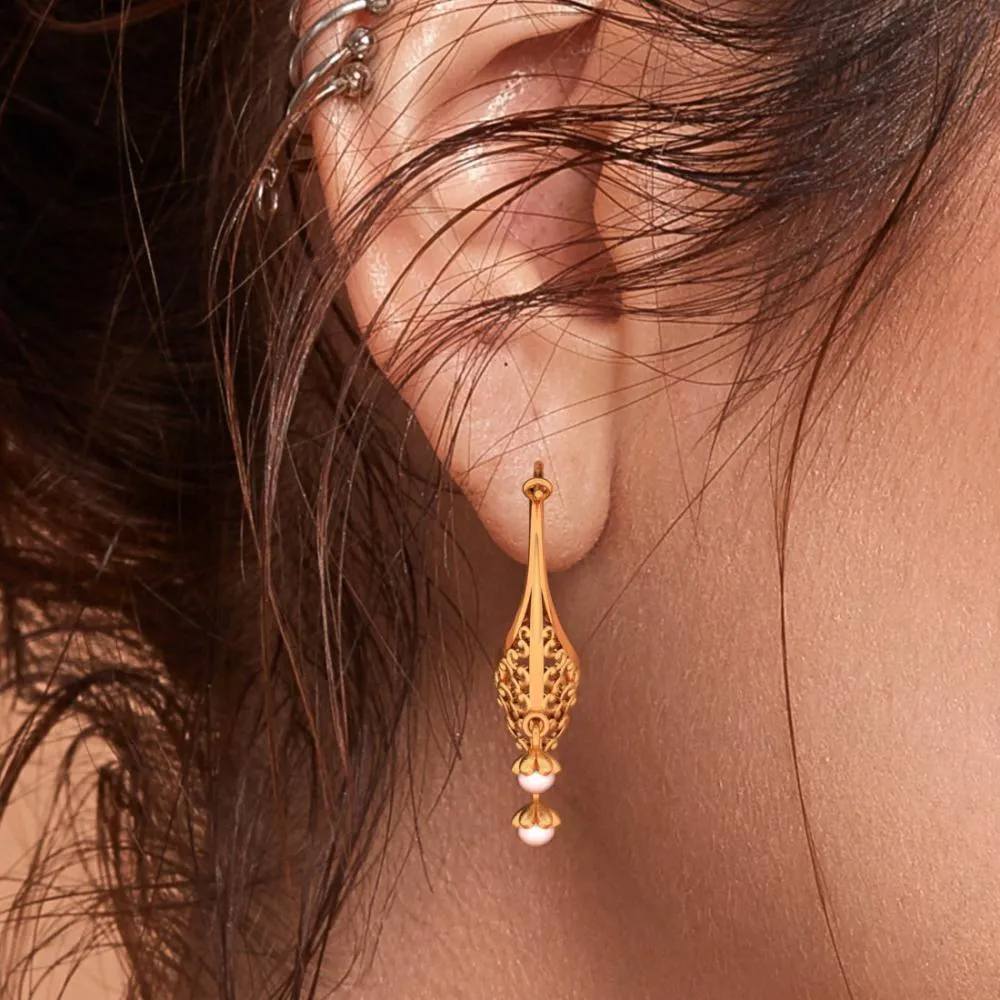 22k Unique Gold Earrings That Are Expertly Crafted