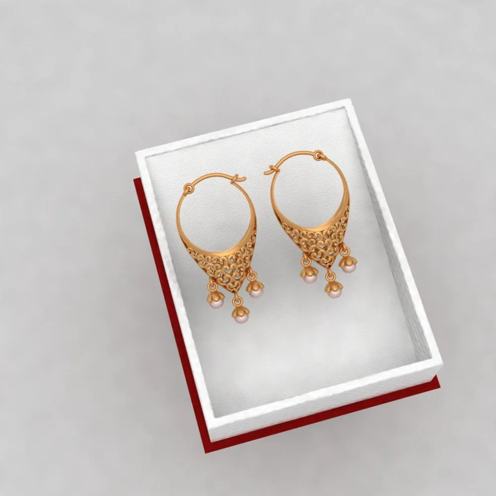 22k Unique Gold Earrings That Are Expertly Crafted