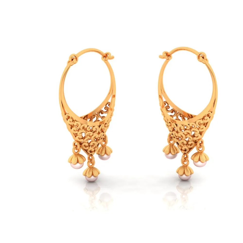 22k Unique Gold Earrings That Are Expertly Crafted