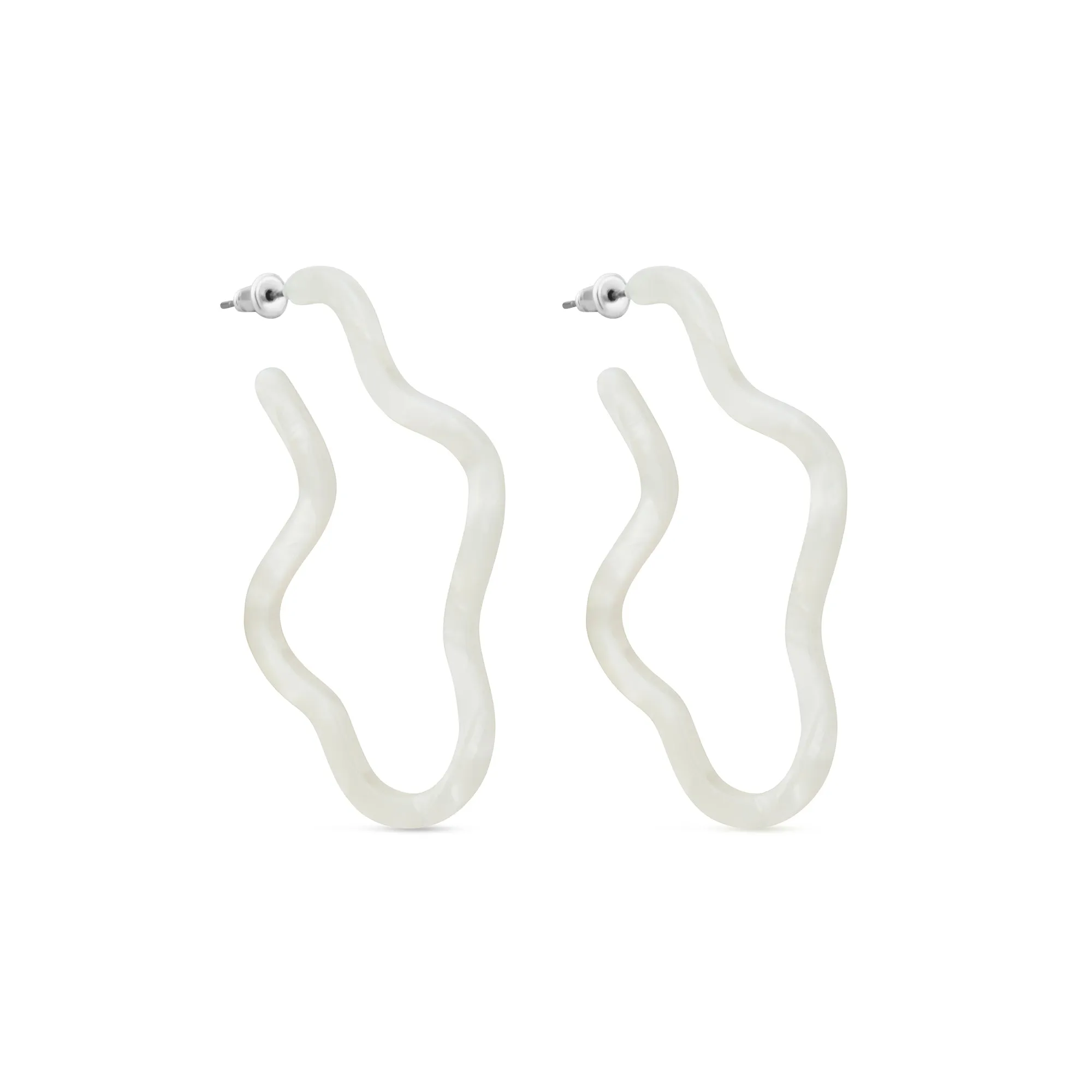 Accessorize London Women's Wavy Resin Earrings