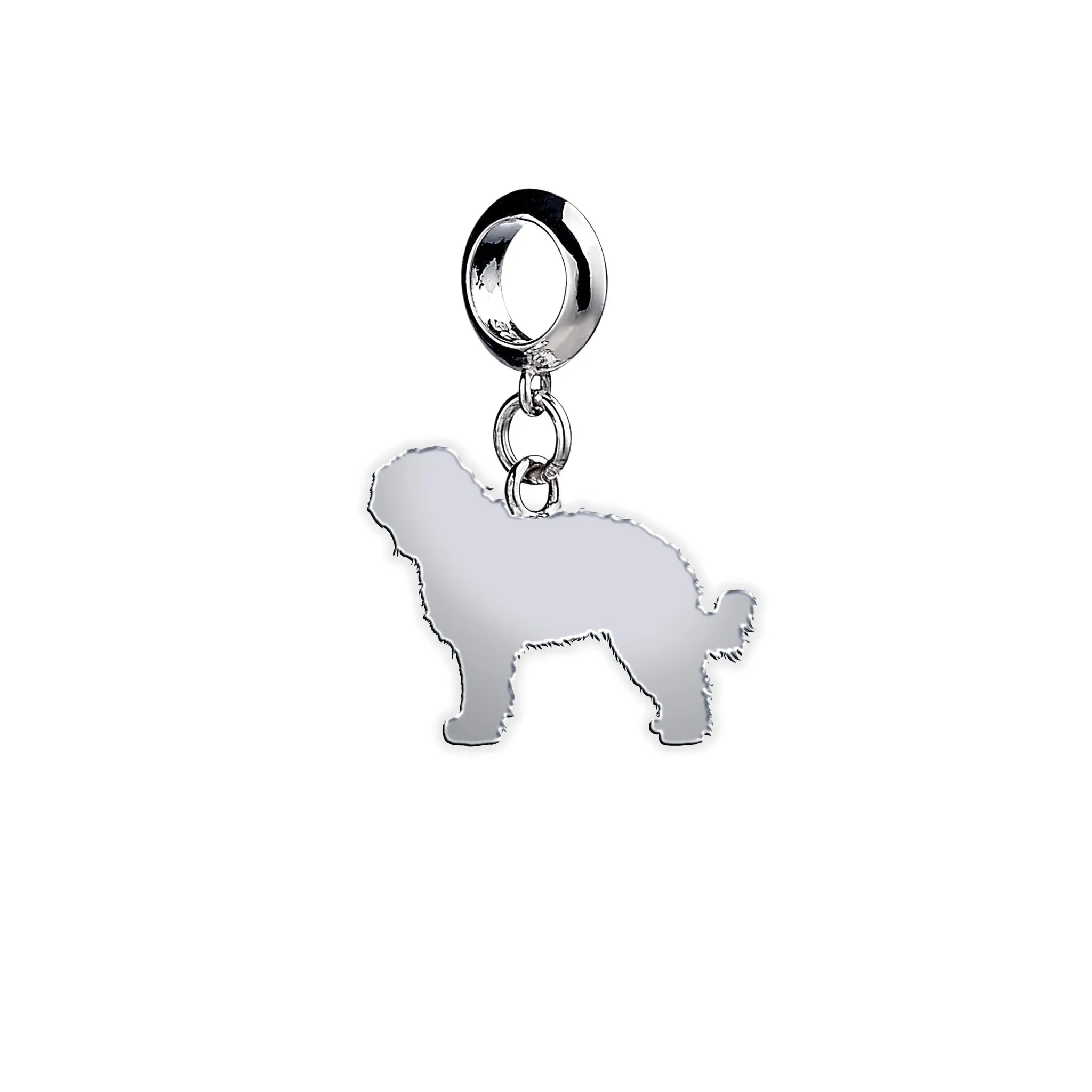 Barbet Silhouette Silver Charm