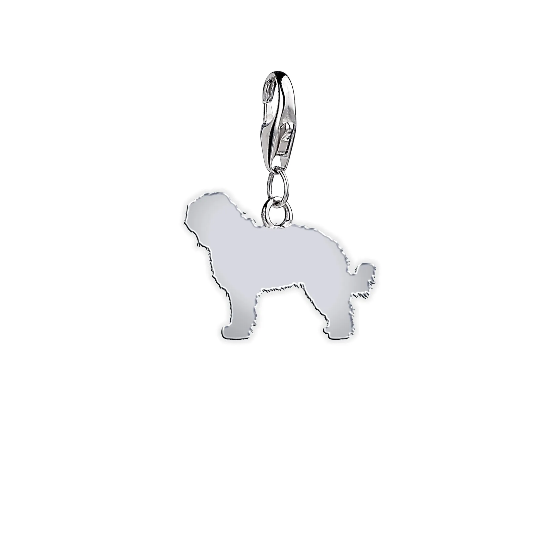 Barbet Silhouette Silver Charm