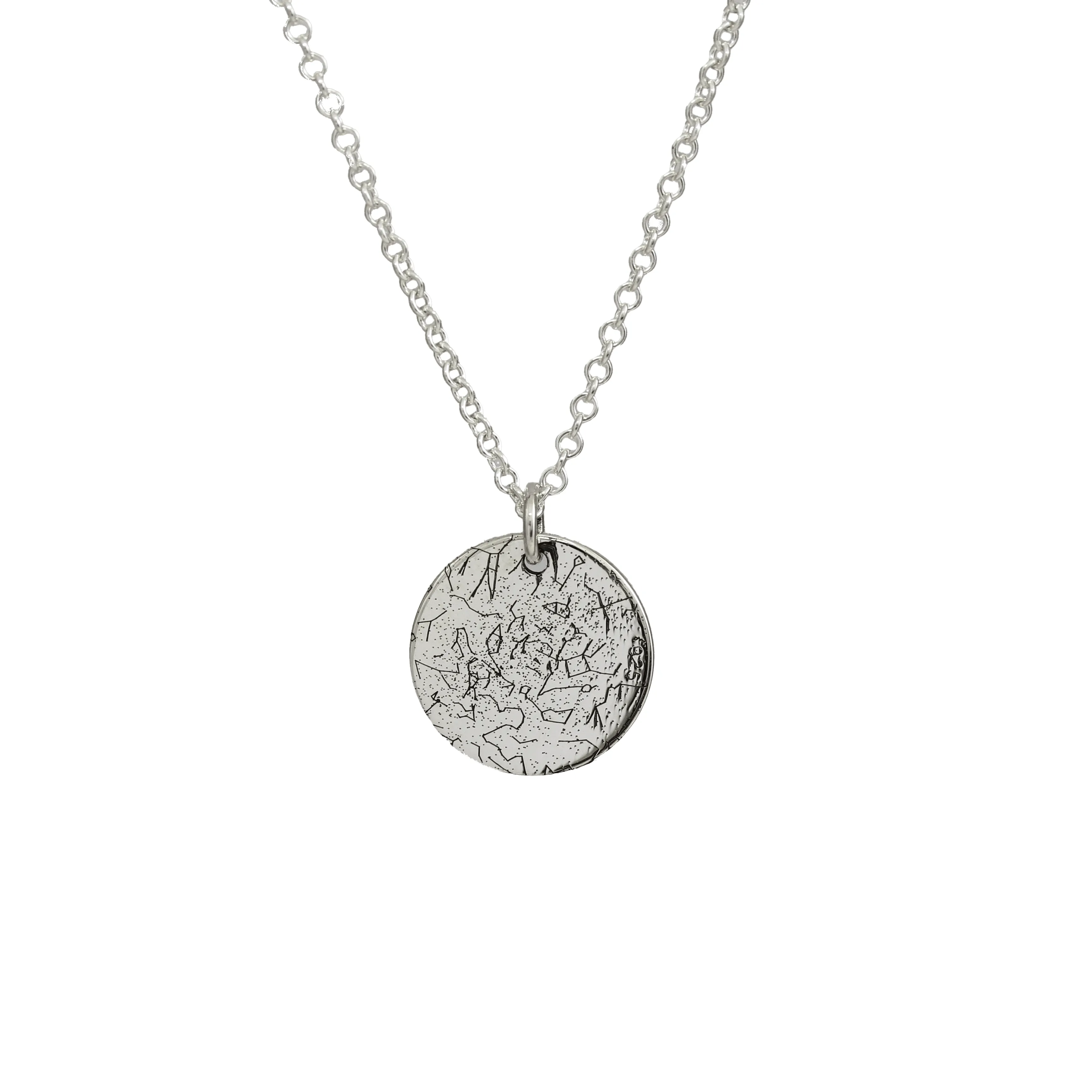 Bespoke Star Map Constellation Necklace - 15mm Disc