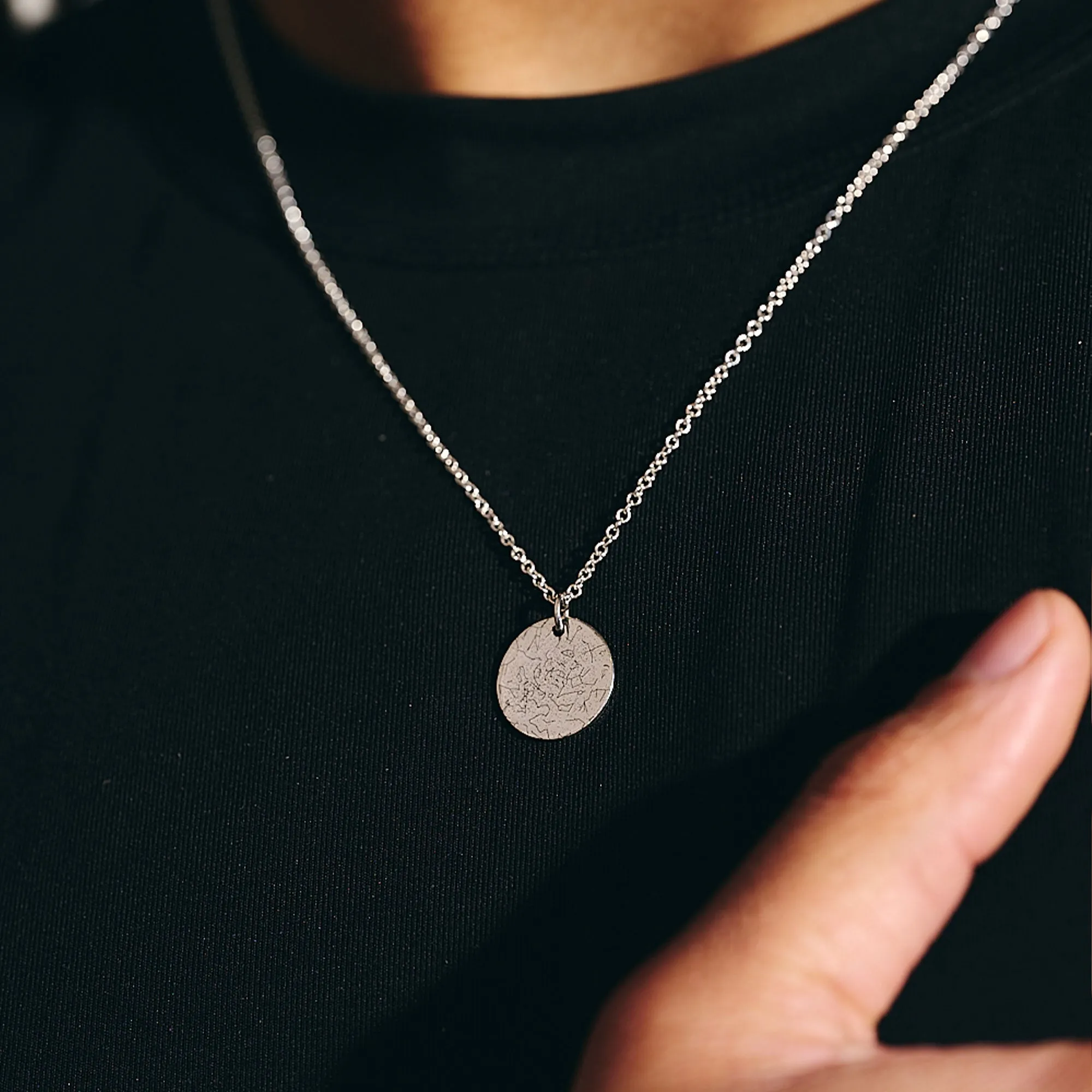 Bespoke Star Map Constellation Necklace - 15mm Disc