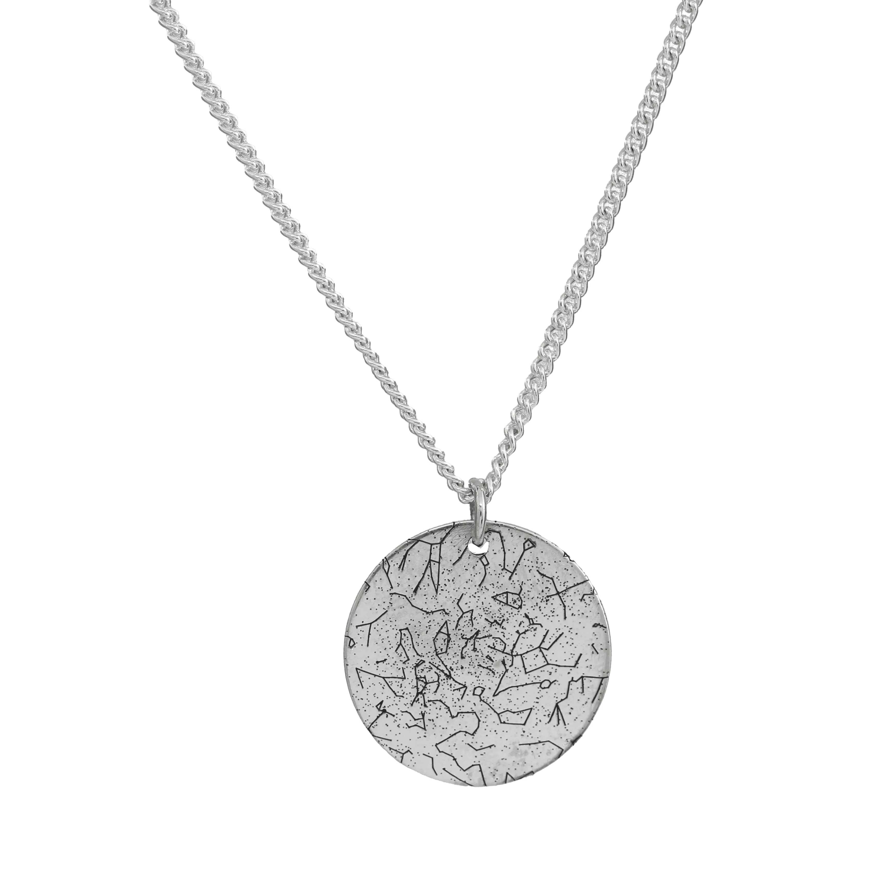 Bespoke Star Map Constellation Necklace - 20mm Disc