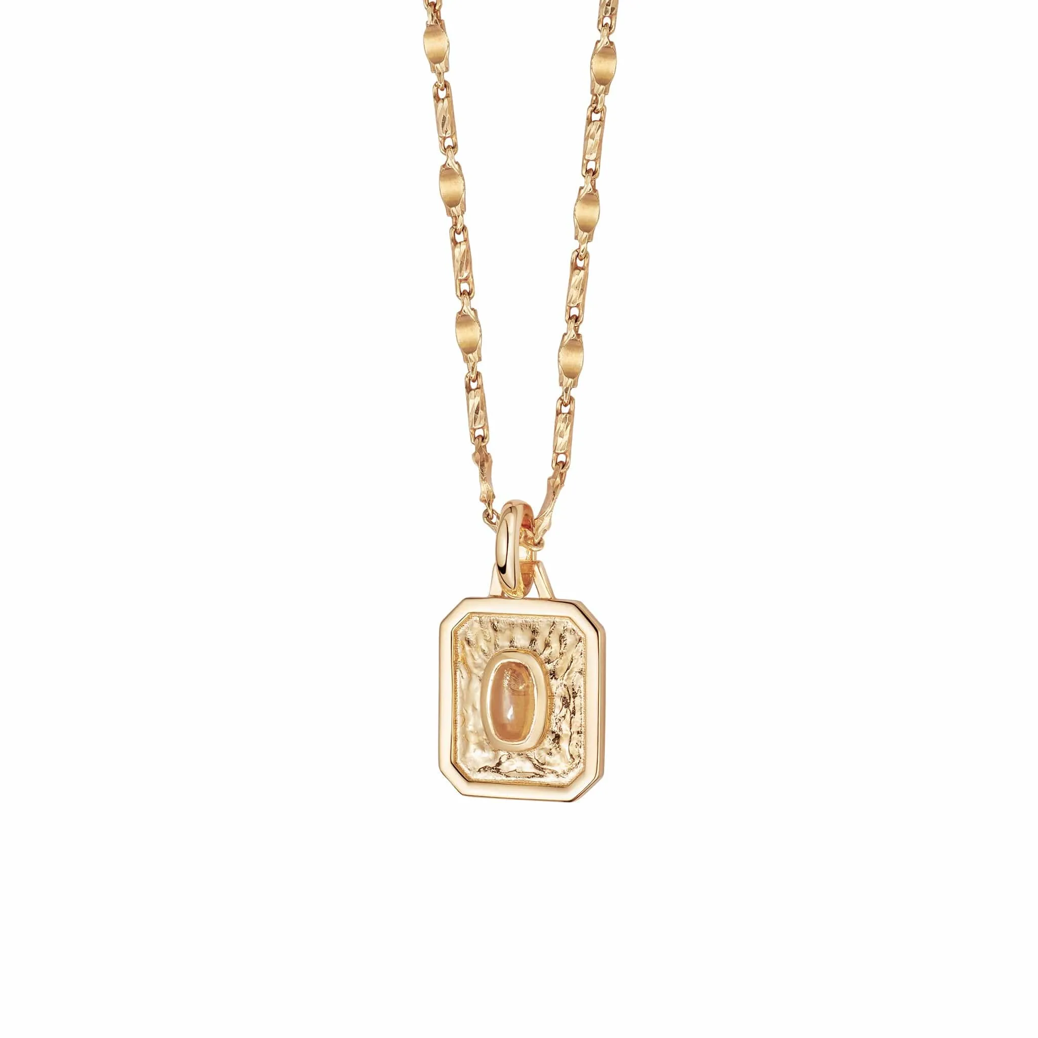 Birthstone Necklace 18ct Gold Plate