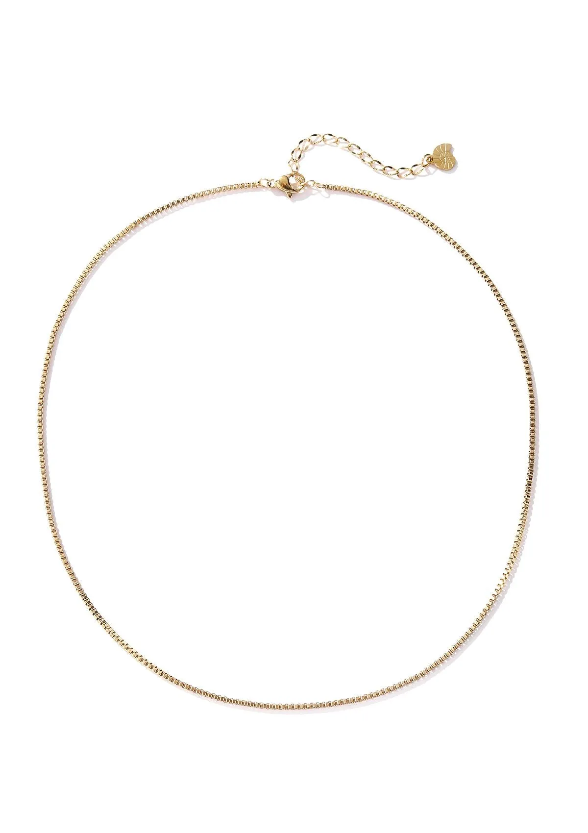 Box Chain Link Necklace Gold