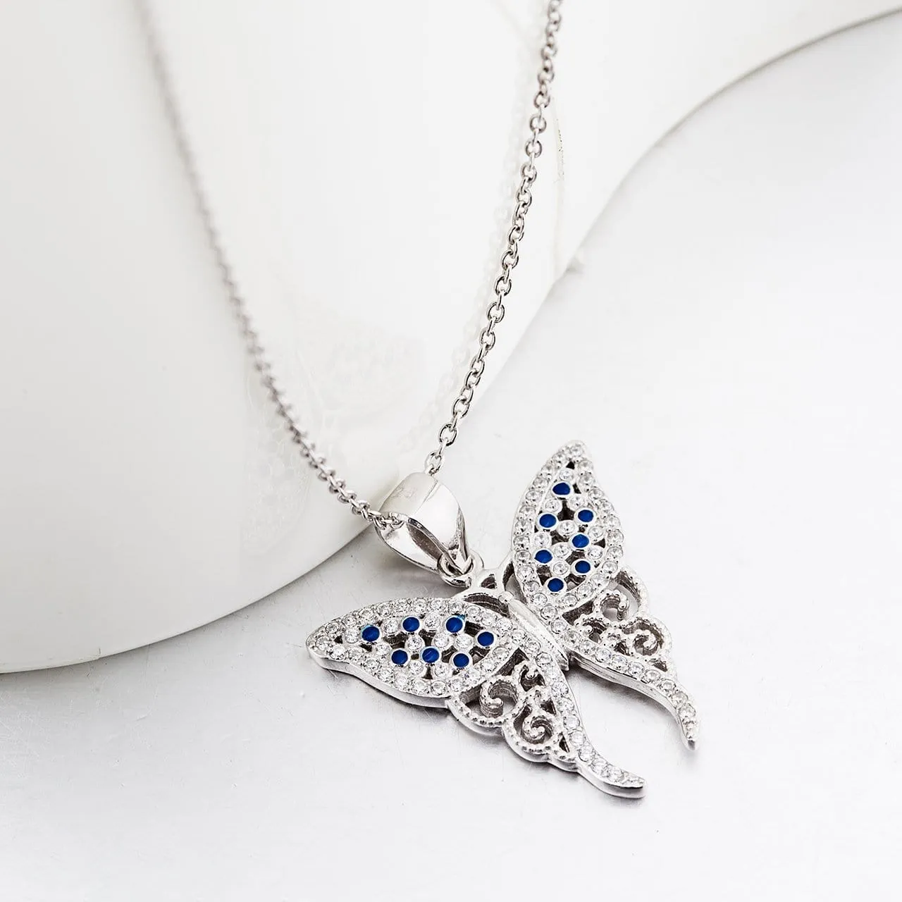 Butterfly Necklaces Sparkling Beauties in Solid Sterling Silver