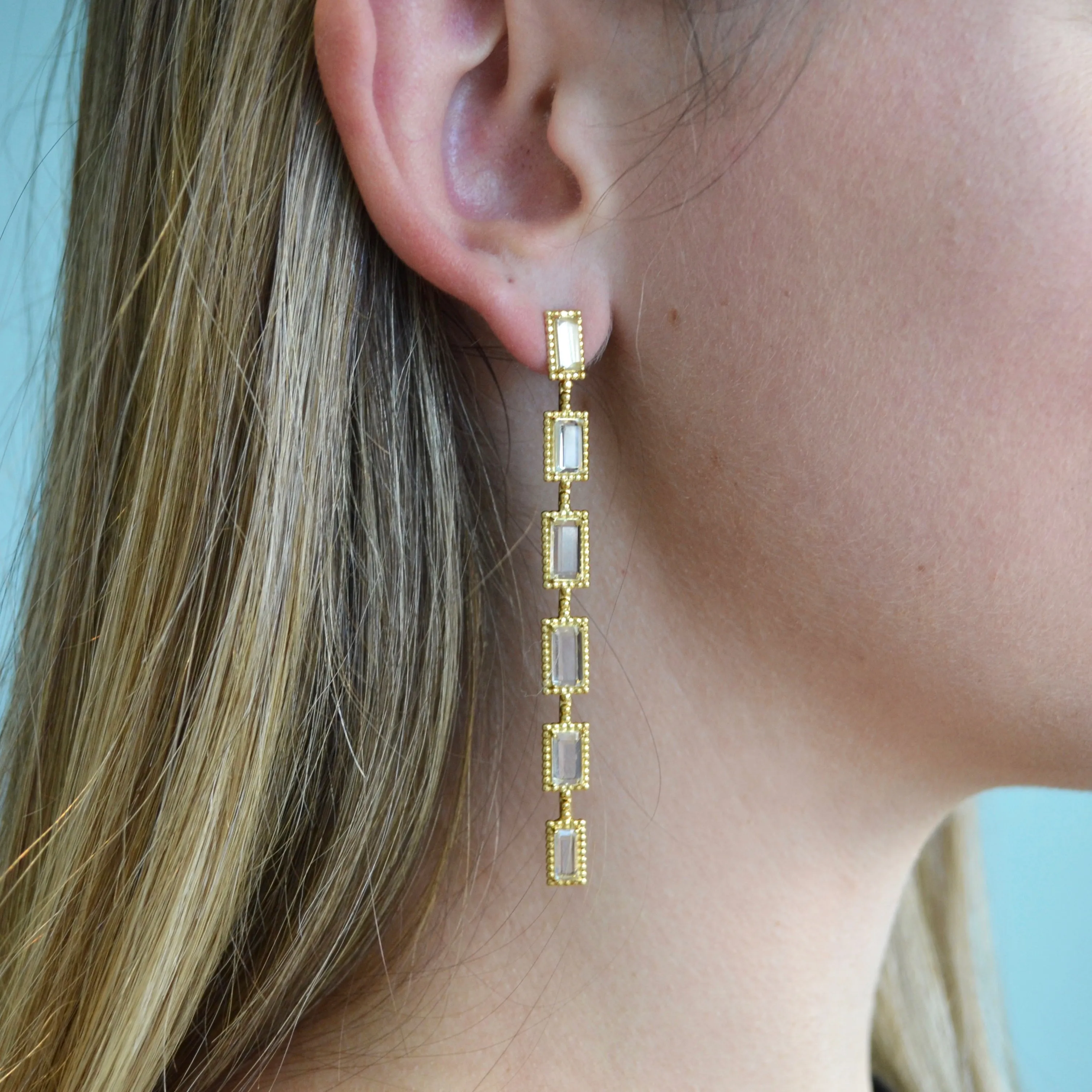 Carla Amorim - Destino - Drop Earrings, Topaz, 18k Yellow Gold