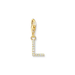 Charm Pendant letter L gold plated