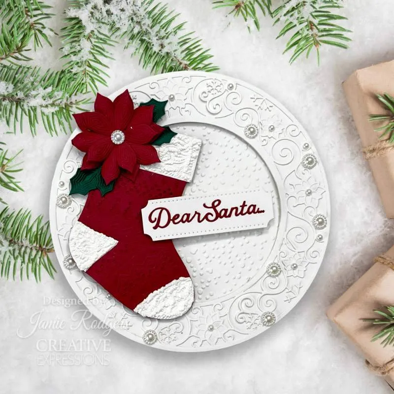 Creative Expressions Craft Dies By Jamie Rodgers - Festive Collection - Poinsettia Rings