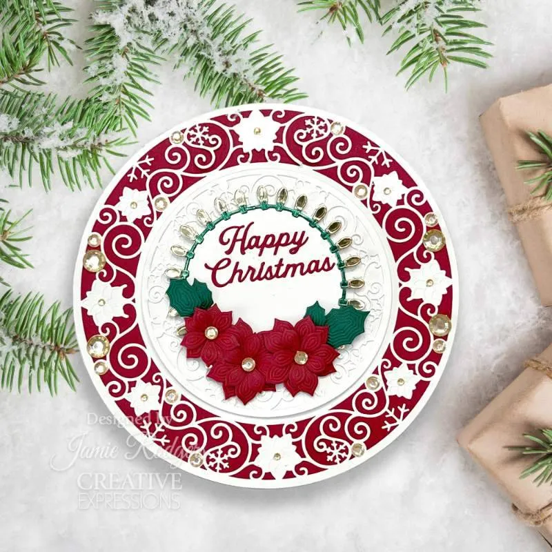 Creative Expressions Craft Dies By Jamie Rodgers - Festive Collection - Poinsettia Rings