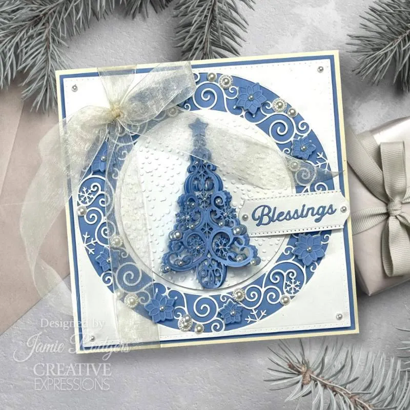 Creative Expressions Craft Dies By Jamie Rodgers - Festive Collection - Poinsettia Rings