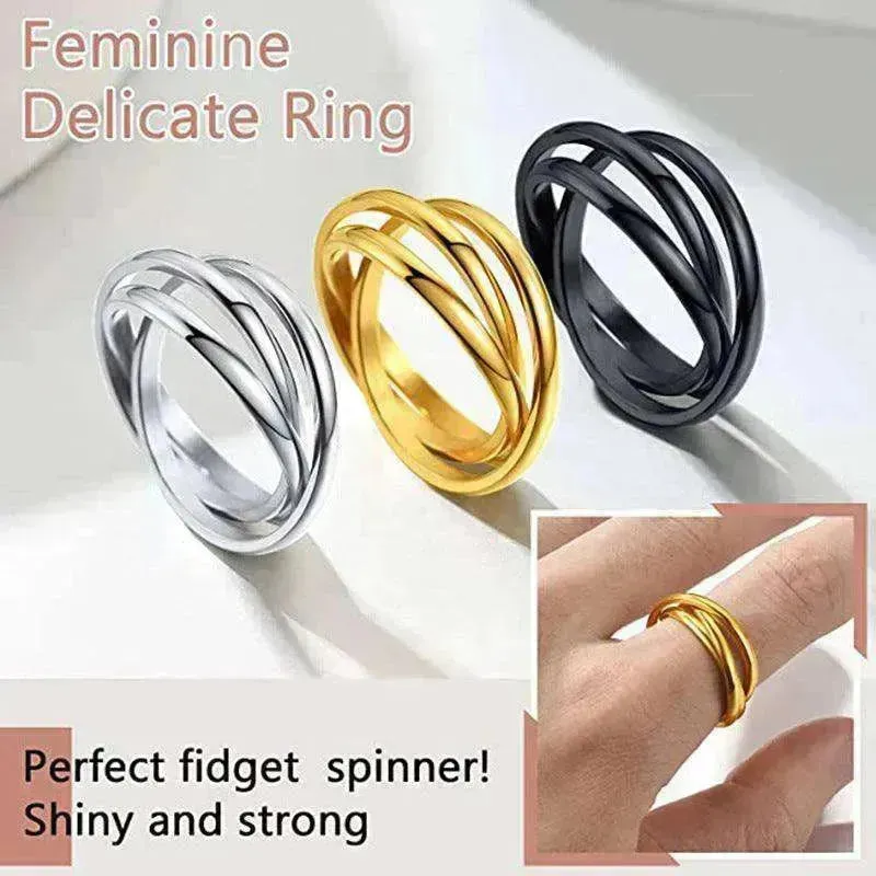 Creative Three-Rotating rings For Couple Personalized Anxiety Relief Rings