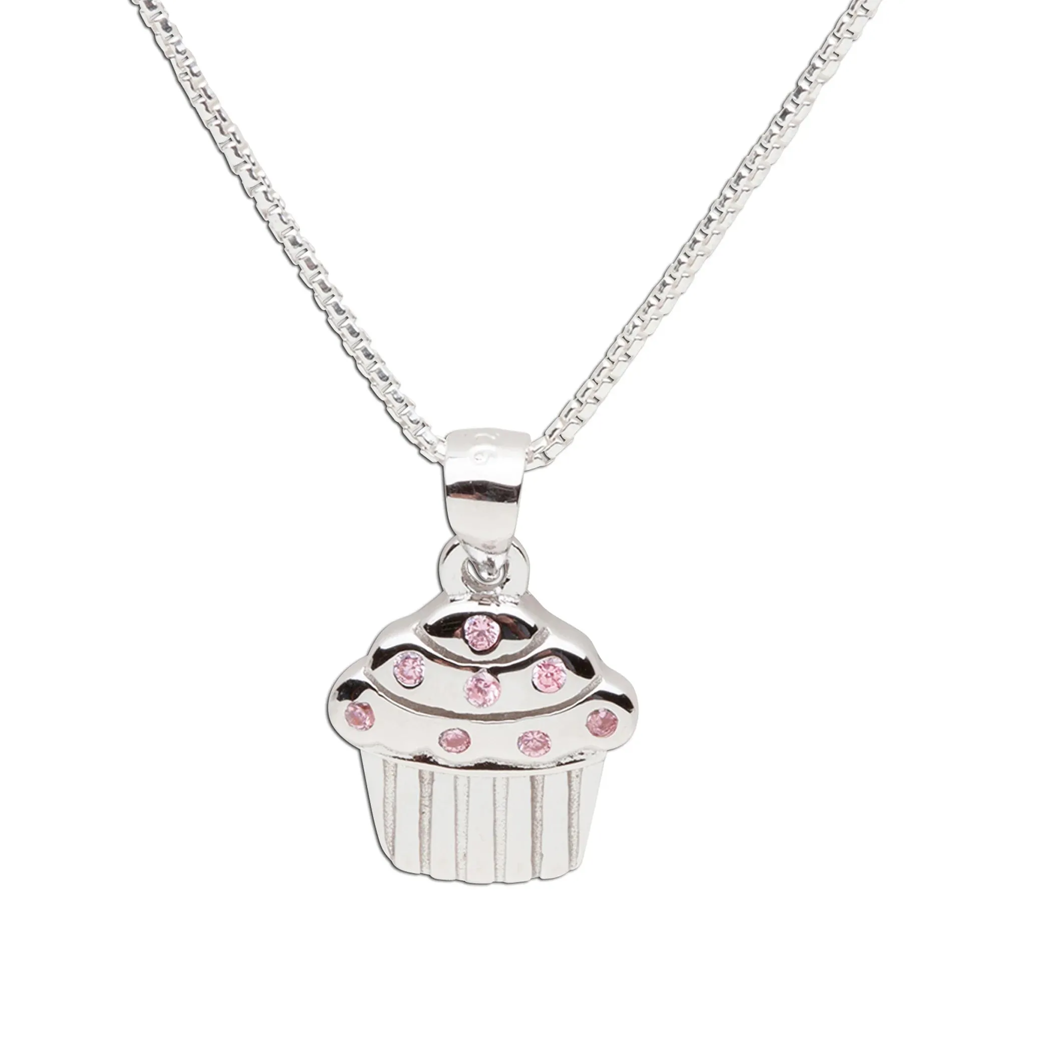 Cupcake Necklace - Sterling Silver