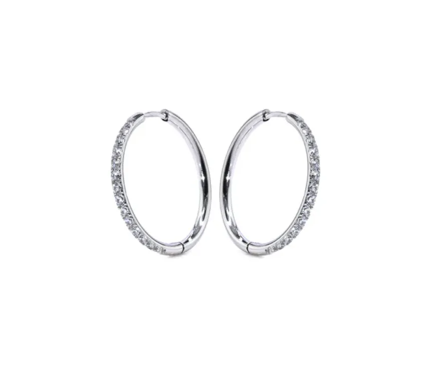 Eliasz and Ella Ethereal CZ Hoops Silver