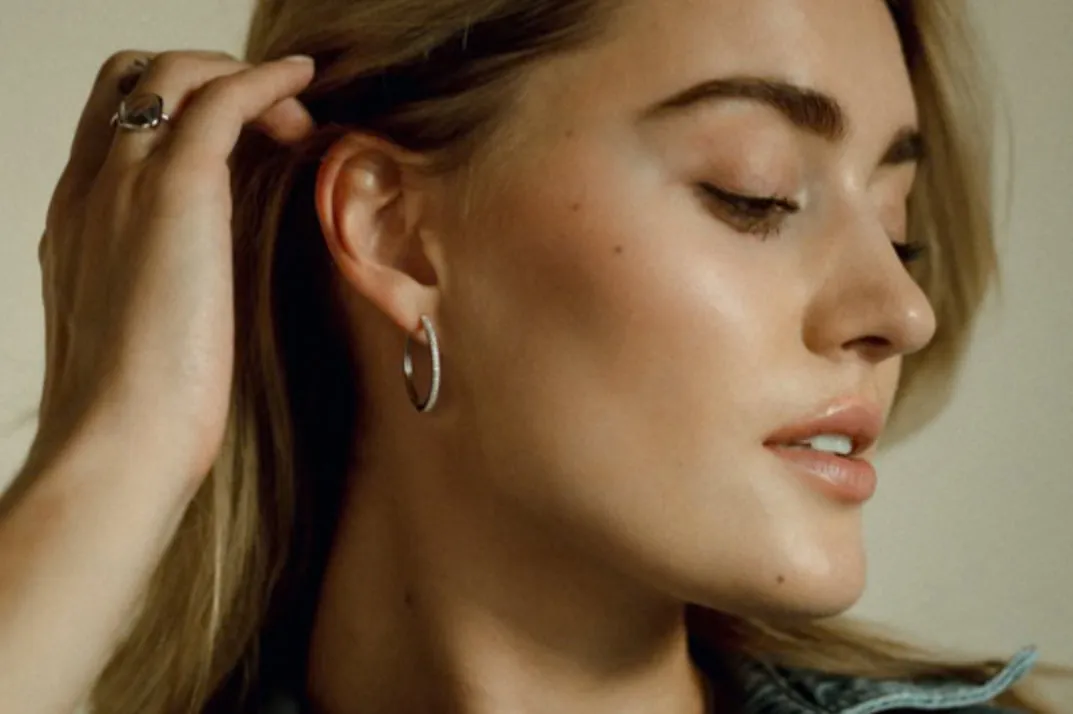 Eliasz and Ella Ethereal CZ Hoops Silver