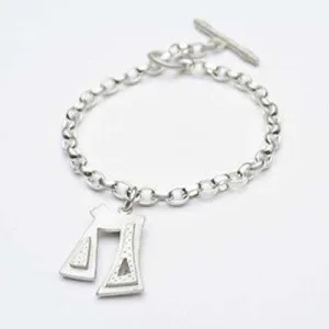 Emily Rosenfeld Sterling Silver Chai Charm Bracelet