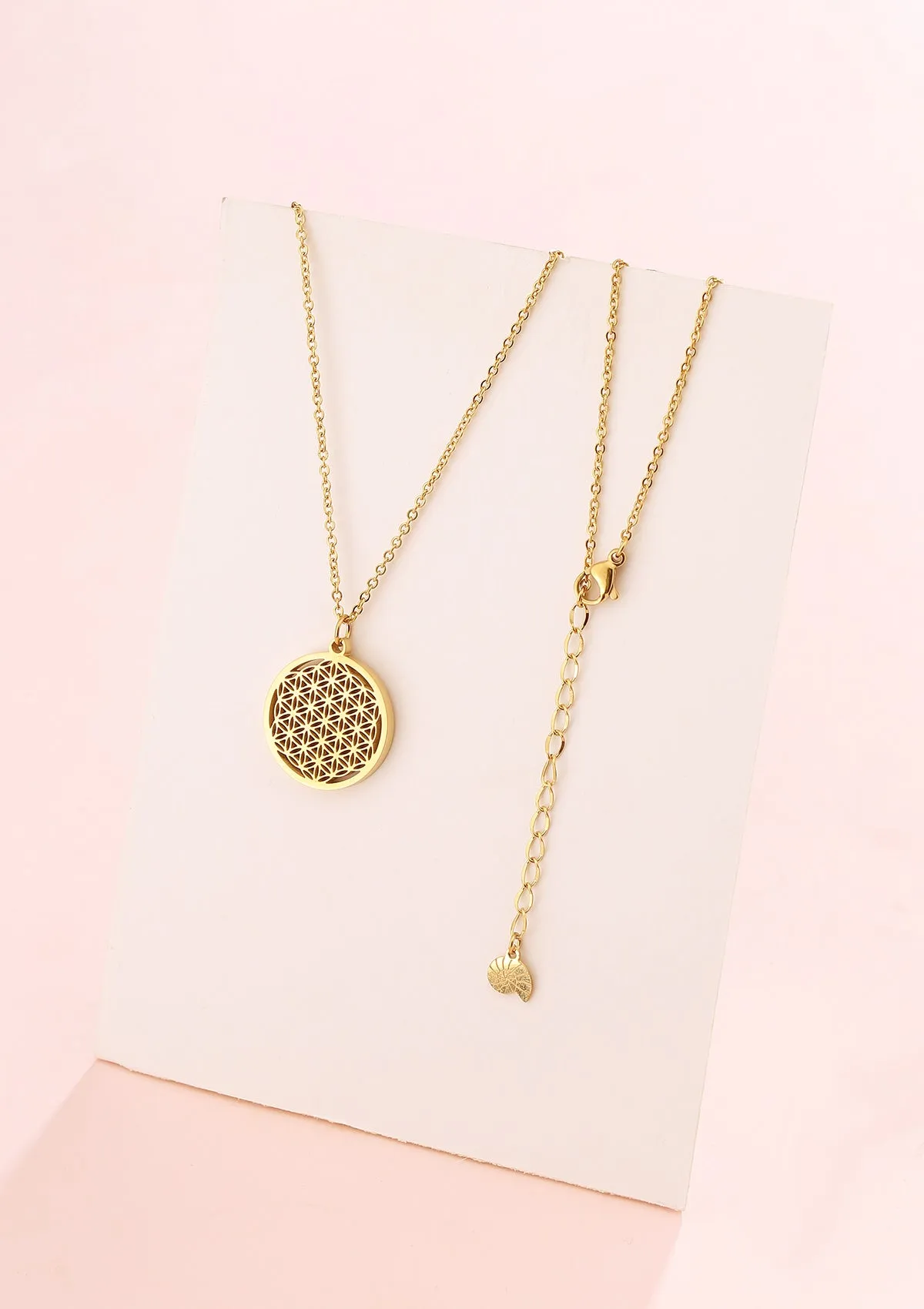 Flower of Life Pendant Necklace Gold