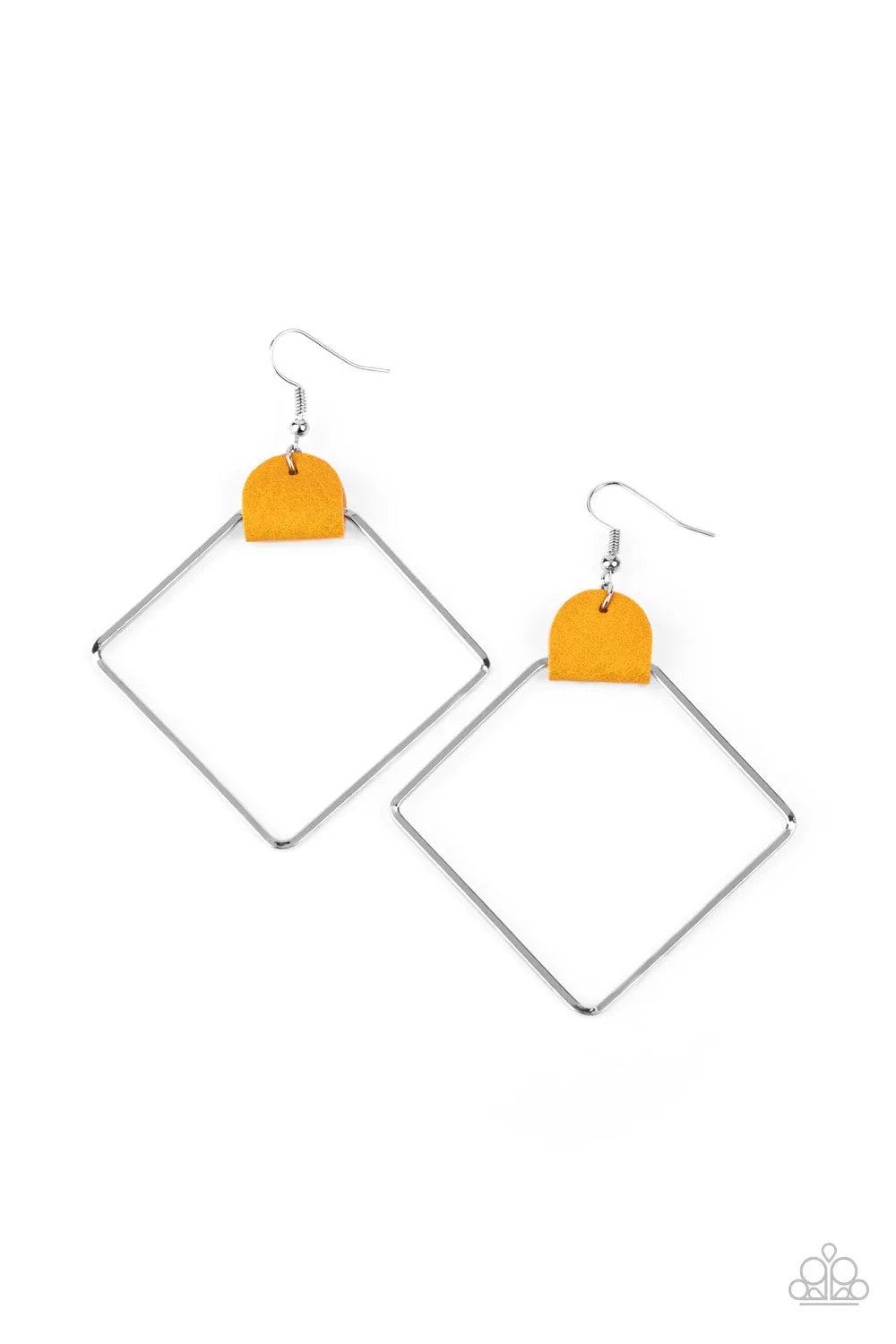 Friends of a LEATHER Yellow-Earrings