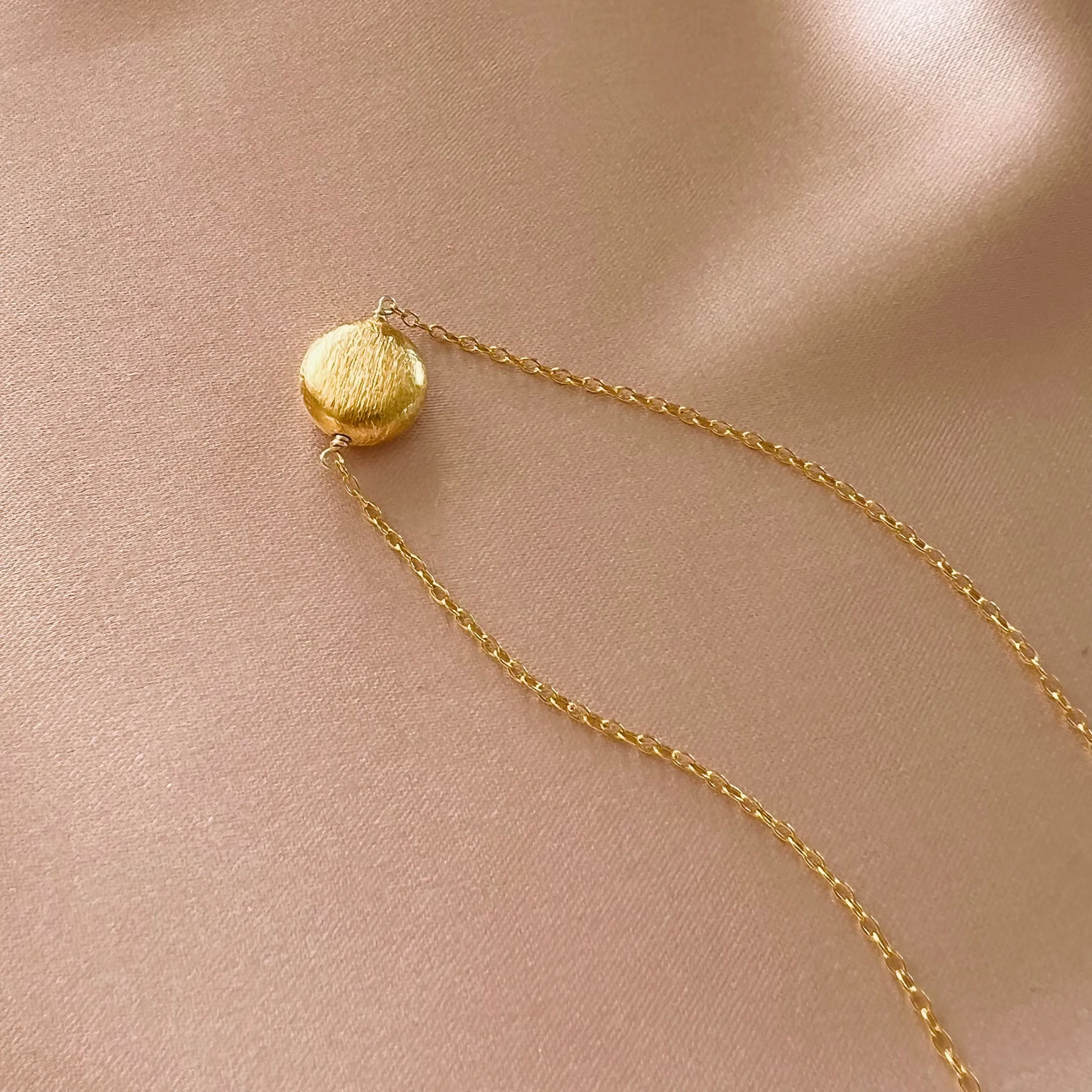 Gold Disc Layering Pendant