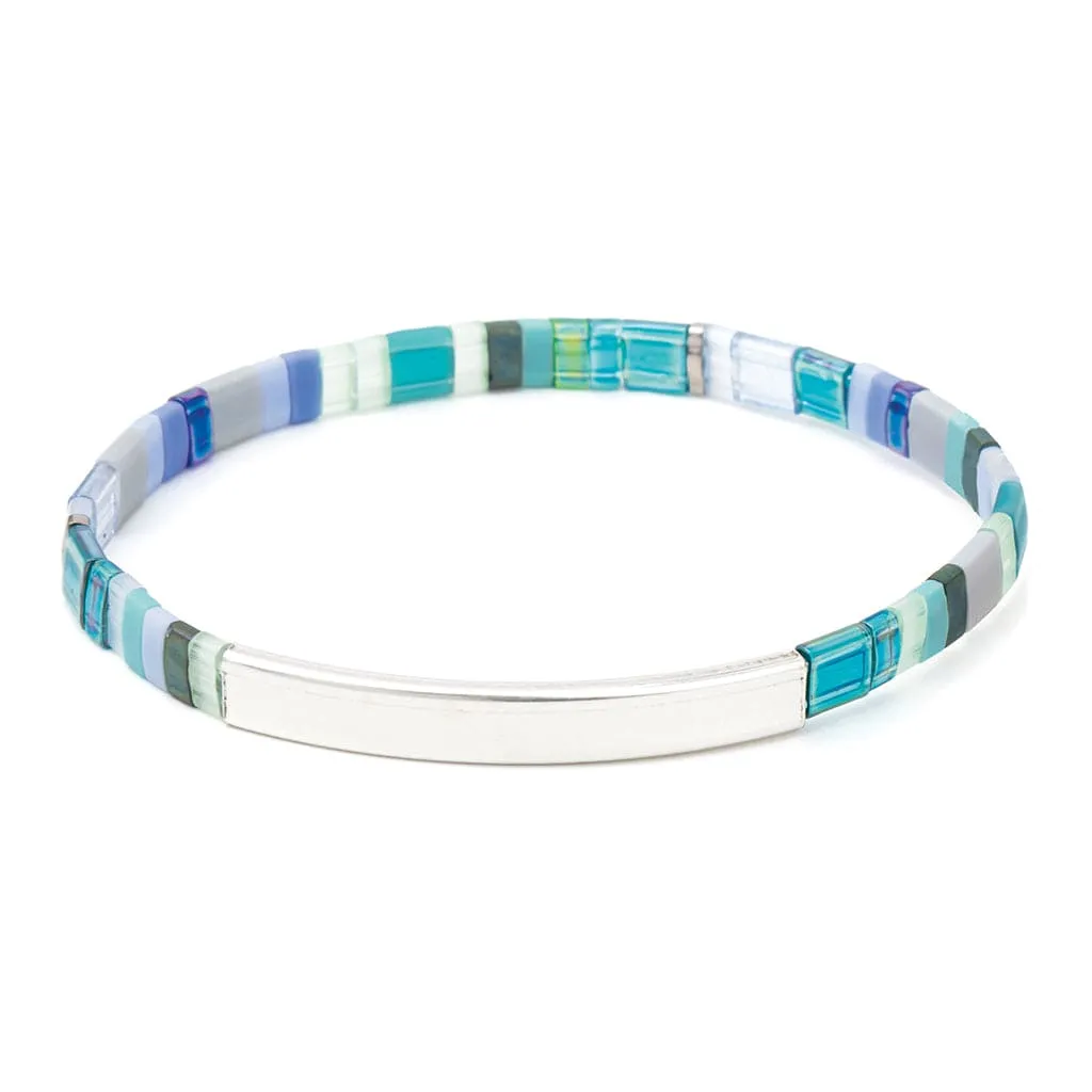 Good Karma Miyuki Bracelet |  Just Breathe - Turquoise/Green/Silver