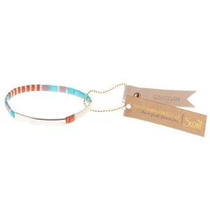 Gratitude- Turquoise/ Orange/Silver