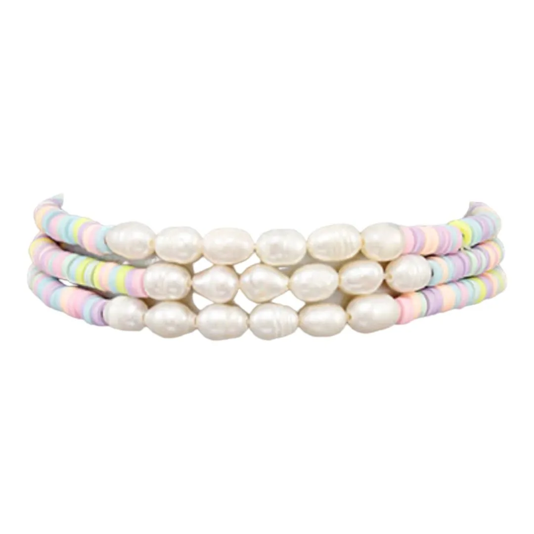 Harper Pearl & Rubber Bead Bracelets | Multi