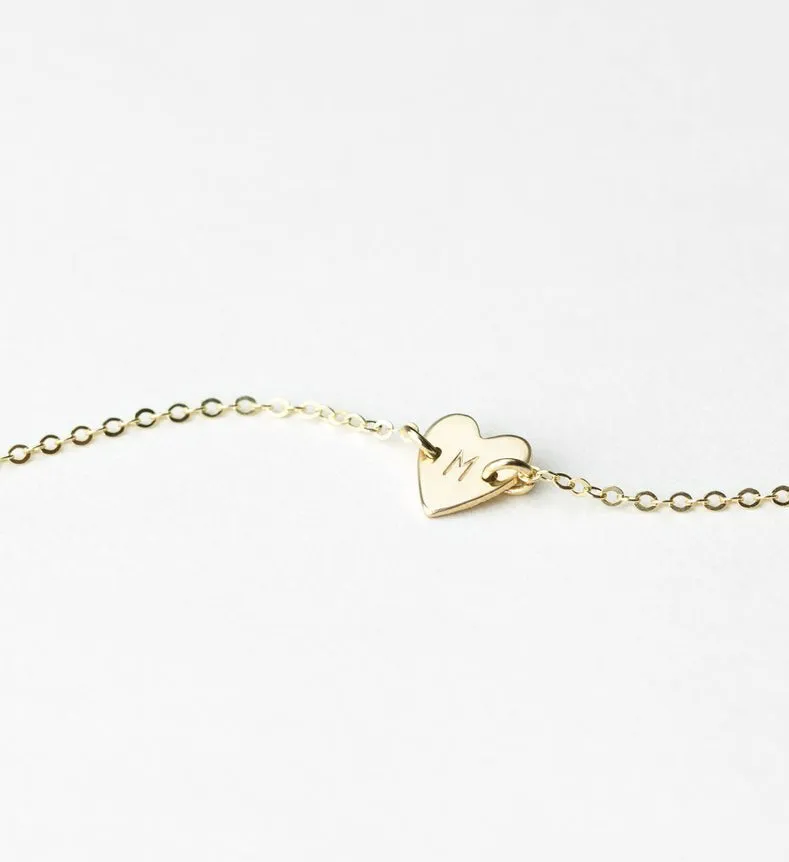 HEART INITIAL BRACELET