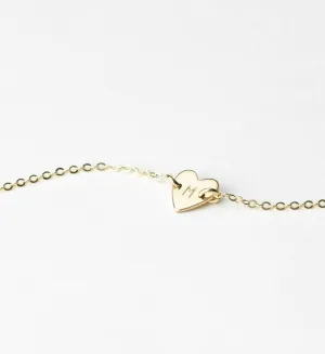 HEART INITIAL BRACELET