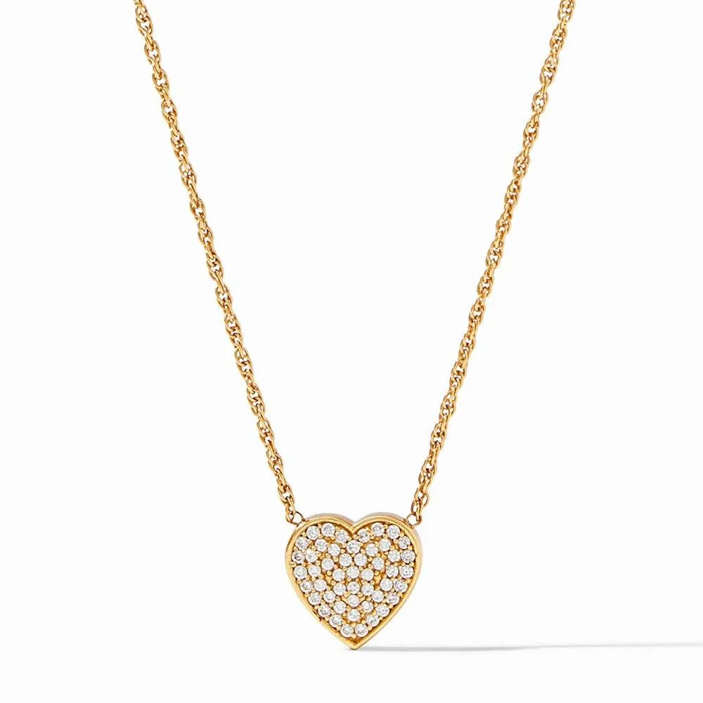 Heart Pave Delicate Necklace