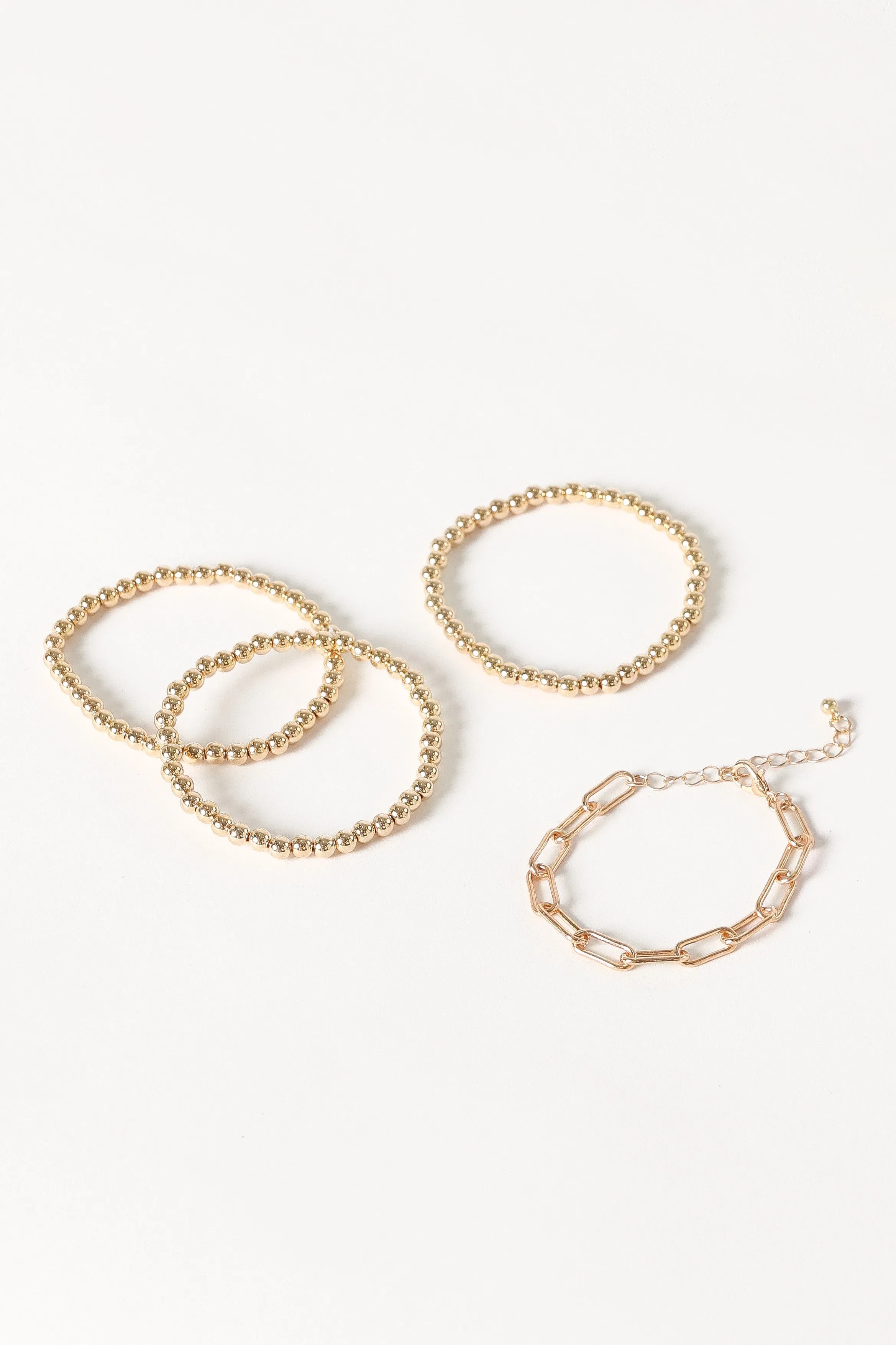 Kaleigh Stacked Bracelets - Gold