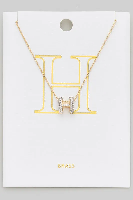 Let's Get Personal Initial Necklace H