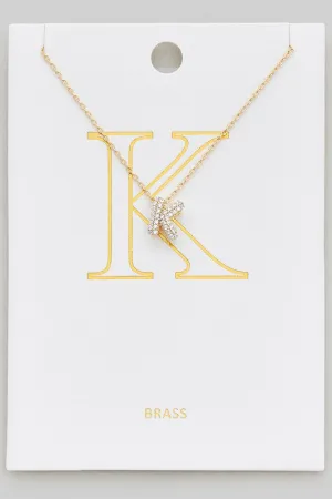 Let's Get Personal Initial Necklace K