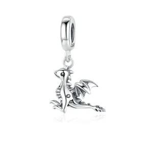 Magical Dragon Dangle Charm 925 Sterling Silver