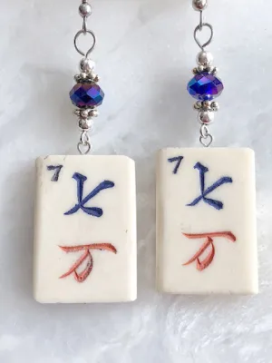 Mahjong Tile Earrings