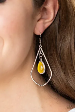 Paparazzi Earring ~ Ethereal Elegance - Yellow