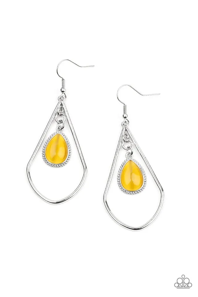 Paparazzi Earring ~ Ethereal Elegance - Yellow