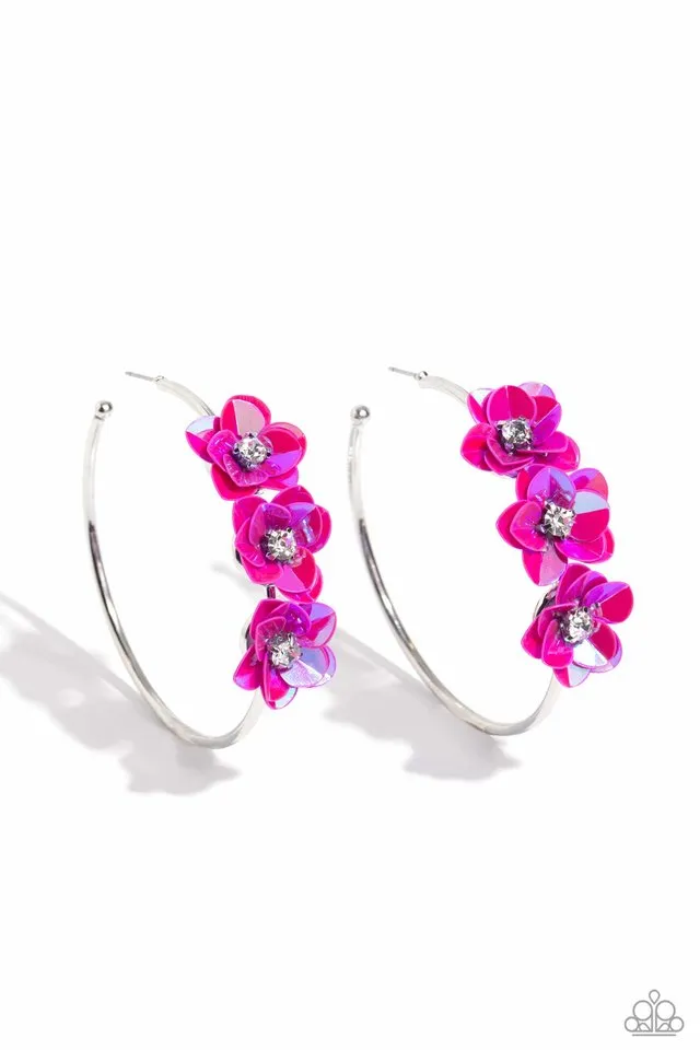 Paparazzi Earring ~ Ethereal Embellishment - Pink