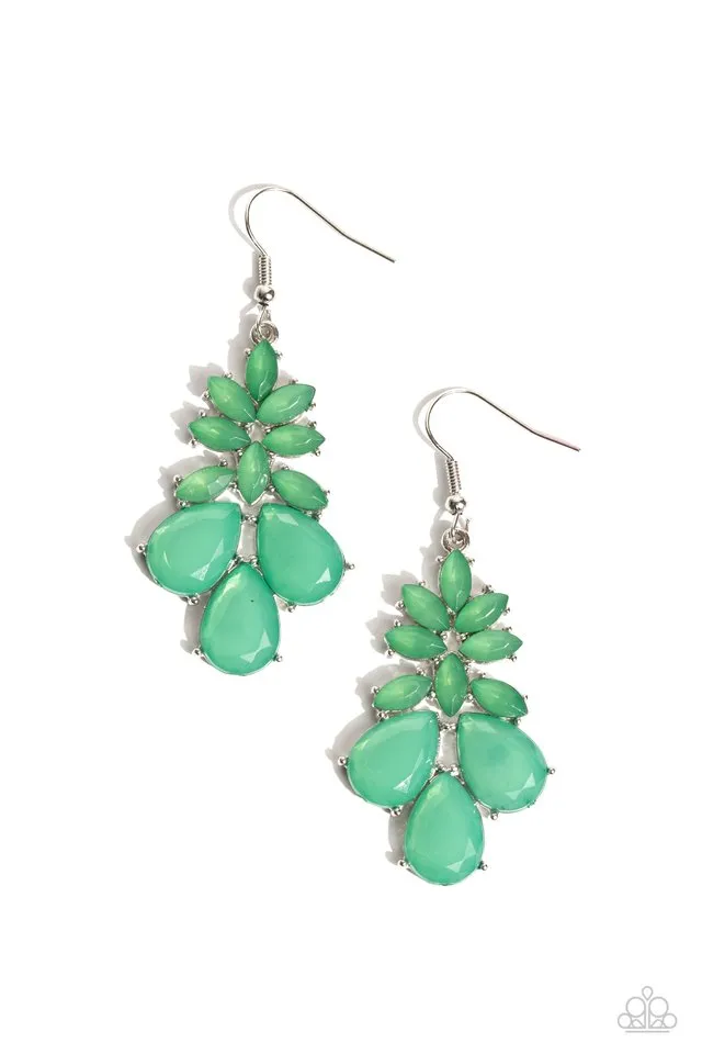 Paparazzi Earring ~ Fashionista Fiesta - Green