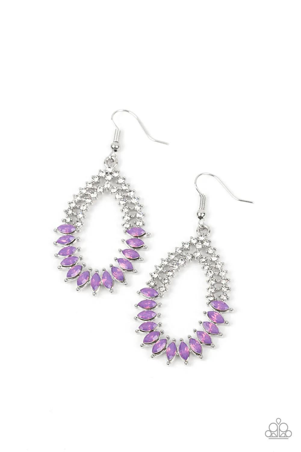 Paparazzi Lucid Luster - Purple Dainty Earrings