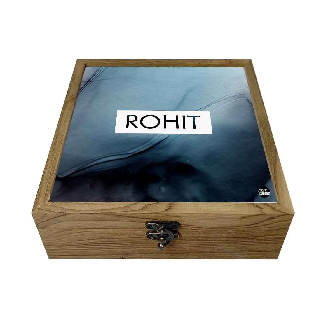 Personalized Jewellery Storage Box - Black Watercolor