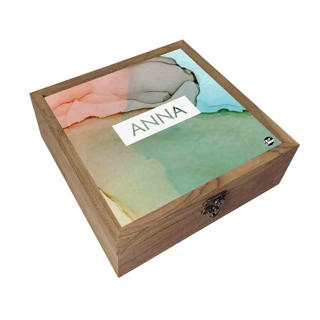 Personalized Keepsake Box Jewellery Storage - Watercolor Shades