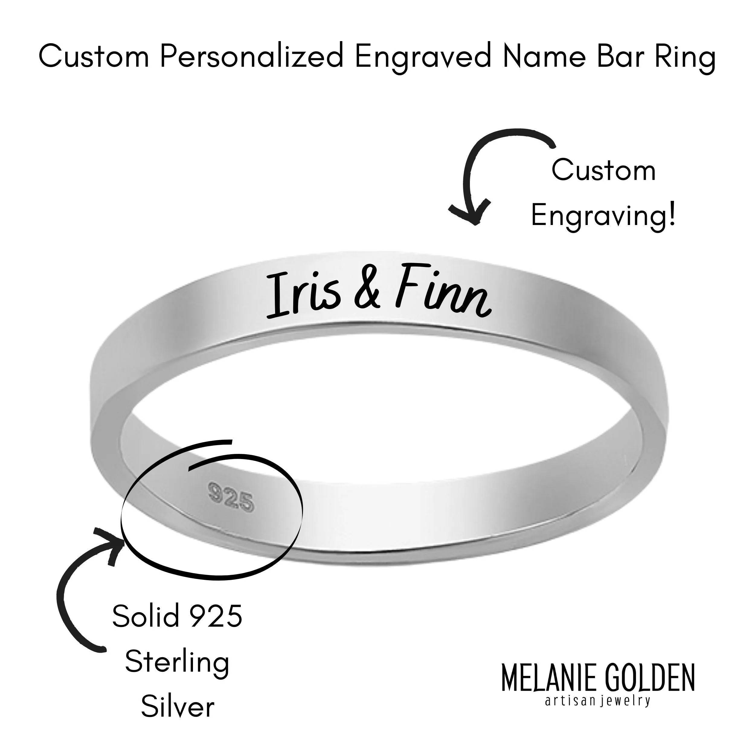 Personalized Name Ring Band