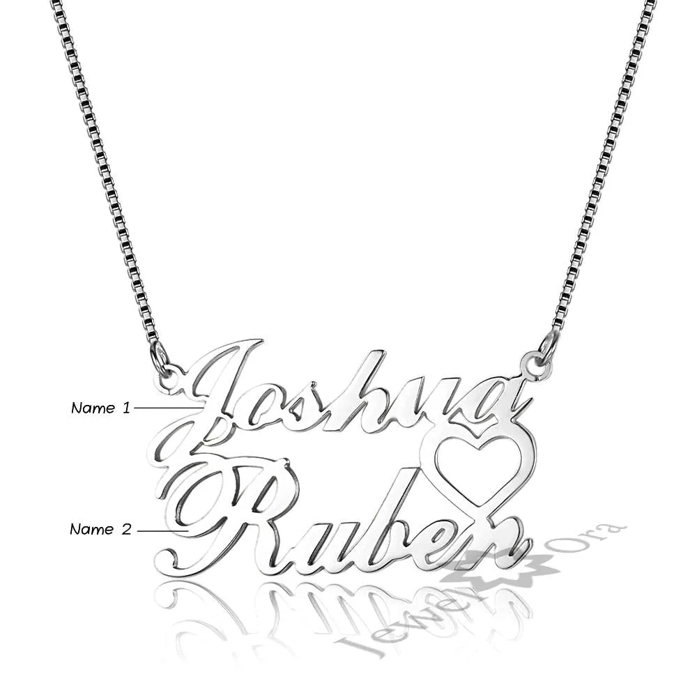 Personalized Name Valentines Necklaces 925 Sterling Silver