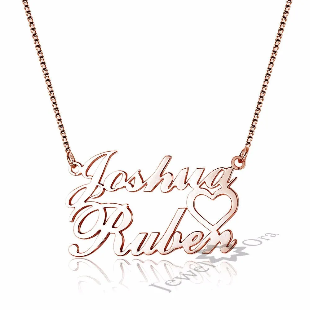 Personalized Name Valentines Necklaces 925 Sterling Silver